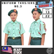 UNIFORM | BAJU KEMEJA TKRS NO.3 LENGAN PENDEK | KADET REMAJA SEKOLAH (KRS NO.3) I COMBO BERET