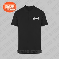 Vetemens Polo Shirt Logo Text Premium White Print | Polo Shirt Short Sleeve Collar Young Men Cool Latest Unisex Distro.....