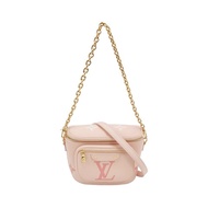 LV限定款漸變櫻花粉mini bumbag牛皮迷你腰包