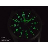 42mm field watch quartz leather luminous 24hrs dials marker