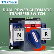 TAXNELE ATS Automatic Dual Power Transfer Switch 2P 63A สวิตซ์สลับแหล่งจ่ายไฟ อัตโนมัติ ระบบไฟฟ้าสำร