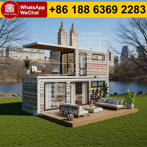 Accommodation Container Buildings Premade Houses Flat Pack Home Fabricated Homes Folding Detachable 