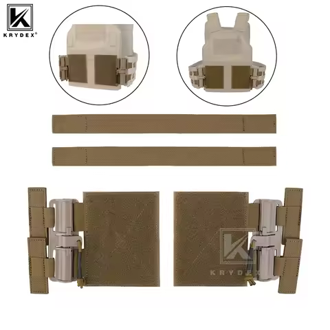 KRYDEX 1 Pair Tactical Vest Quick Release Cummerbund Adapter QD Buckle Set 3 Band Molle Cummerbund F