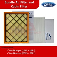 BUNDLE Air Filter and Cabin Filter for Ford Ranger (2015 - 2021) Ford Everest (2015 - 2021)