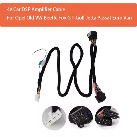 #4 Car DSP Amplifier For Opel Old VW Beetle Fox GTI Golf Jetta Passat Euro Van ISO PLUG Special-Tail