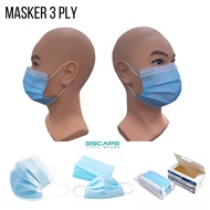 Masker 3 PLY 1 box isi 50 lembar Plus box Warna Biru