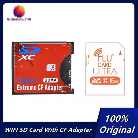 High Quality Wifi SD Card 32GB 16GB With Extreme CF Aadapter Standard Compact Flash Type I Memory Co