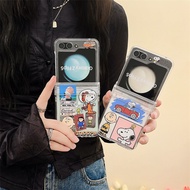 Cartoon White Dog Hardshell Foldable Mobile Phone Case For Samsung zflip5