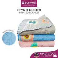 HEYQO Quilted Printed Blanket / Selimut Gebu Lembut Bercorak Murah Soft Fluffy Quilted Printed Blank