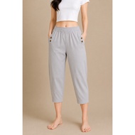 【WOMEN 3/4 LONG PANTS CS0706】Free Size 3 Quarter Pants Waist 24-34 Inch 4 Pockets Women Long Pants C