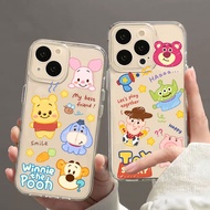 Mobile Phone Case Soft Silicone TPU Clear Shockproof Cute Cartoon Pattern Cover For OPPO A15 A15S A31 A92 A52 A93 A73 A54 A94 A9 A5