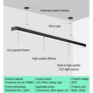 5PCS 1.2M 55W LED Strip Lights:Office Pendant Lights Ultra-Bright,Supermarket/Gym Strip Lights