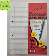 A4 Foolscap Paper / Fullscap Paper / Kertas Kajang / 480 Sheets 70gsm