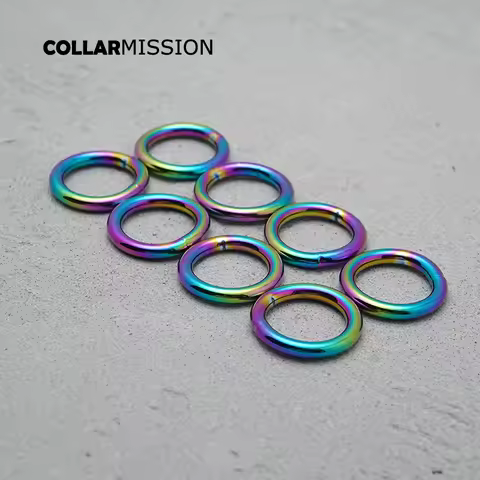 20mm colorful rainbow ring durable hardware for connecting belt bag, webbing bag, DIY dog collar acc