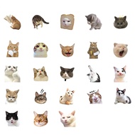 46pcs Cute Cat Head Stickers: Funny and Innovative Cartoon Animals for DIY Decorative Stickers - Perfect for Photo Albums Diaries Cups Laptops Mobile Phones and Scrapbooks.