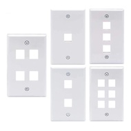Keystone Jack Wall Plate USA Faceplate, Low Profile Ethernet Wall Plate Single Gang FacePlates for K