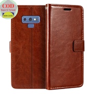 CASE SAMSUNG GALAXY NOTE 9 LEATHER CASE SARUNG HP DOMPET KULIT FLIP COVER KESING HEADPHONE
