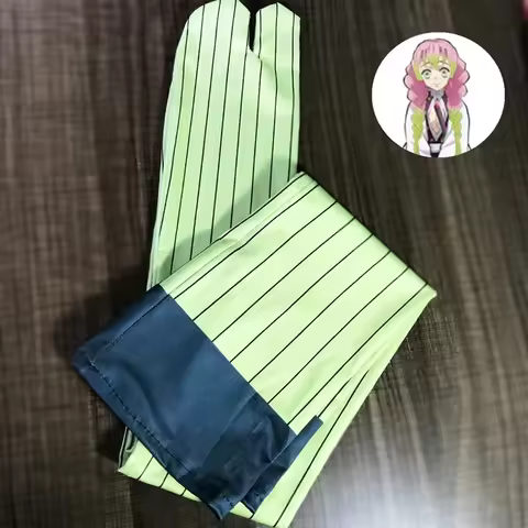 Kimetsu No Yaiba Demon Slayer Kanroji Mitsuri Cosplay Kostuum Vrouwen Over Knie Sokken Kousen Prop H