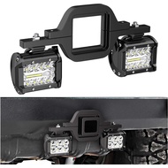 Nilight 2 Pcs 4 Inch 60W Led Pods with 2 Inch Tow Hitch Mounting Brackets Backup Reverse Lights Rear