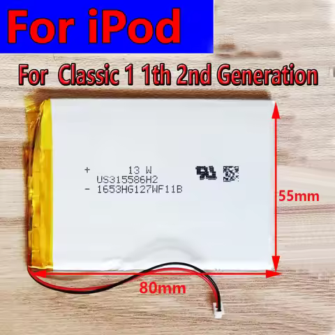 Battery For Ipod Classic 1 1th 2nd Generation MP3/4 3.7 1653HG127WF11B Battery Replacement