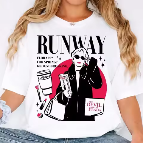 2026 Movie The Devil Wears Prada Miranda Graphics Unisex 100%cotton T-shirt,summer High-Quality Men'