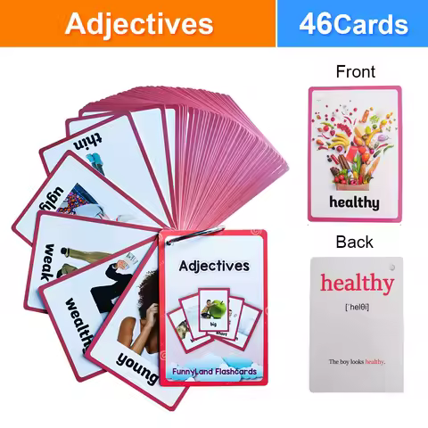 Adjectives Vocabulary Flashcards Preschool Classroom Activities & Speech Development English Words L