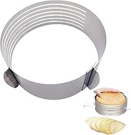 Benkeg 6-8 Inch Cake Cutter Slicer Stainless Steel Adjustable Layered Cake Cutter Slicer Mousse Cake