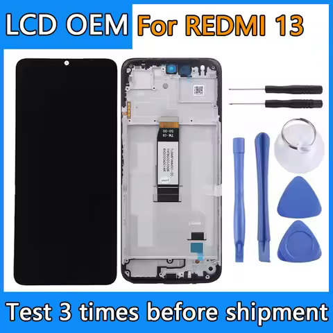 For Xiaomi Redmi 13 LCD 2404ARN45A Display Screen With Frame Touch Screen Assembly For Redmi 13 LCD 