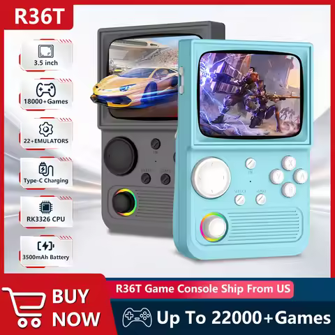 AISLPC R36T Retro TV Handheld Game Console Linux System Wifi Multiplayer 3.5 inch IPS Screen Portabl