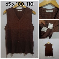 Rogica Brown Vest Size M Wanita Knit Vest F244