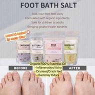 [🇸🇬SG] PREMIUM 🛁 Organic Foot bath soak packet Dead Sea salt Epson Himalayan rose calendula prettyar