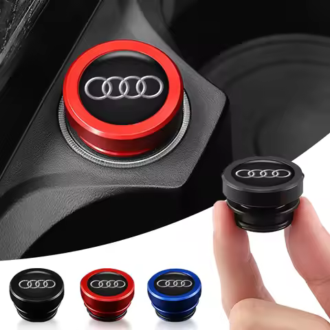 1PCS Metal Car Cigarette Lighter Cover Dust Proof Decoration Cap For Audi A1 A2 A3 A4 A5 A6 A7 A8 Q3