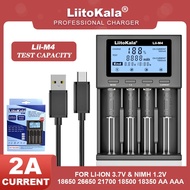 [Hot] liitokala Lii-M4 Lii-M4S 5v eu au UK US Plug Battery Charger for 3.7V 18650 26650 21700 14500 