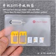 [SG Stock] SIM Card Slots Storage Holder case with Phone Eject Pin and Nano Sim Card Holders