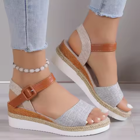 Summer Woman Sandals Shoes Soft Shoes Woman Elegant Sandals Woman Wedge Ladies Shoes Party Footwear 