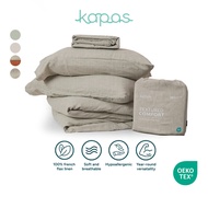 KAPAS LIVING | Duvet Cover Set | 100% French Linen | Fitted Bedsheet + Pillowcase(s) + Duvet Cover