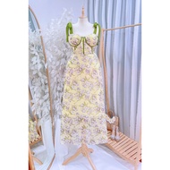 (Ready Stock) Premium Vietnam Padded Maxi Dress Women Dress