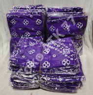 Slayer Sapu Tangan Besar Kain Masker Penutup Batik Ungu Tua READY STOCK