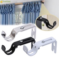 LONTIME 1pc Curtain Rod Holder, Metal Hardware Curtain Rod Brackets,  Home Hanger for 1 Inch Rod Adjustable Window Curtain Rod Support for Wall