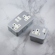 13 Amp Socket Outlet 1/2 Gang Switched SP in Metal Clad