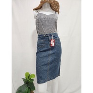 Brand 5th street Waist 25"-26" Hips Tight 34" Slightly Stretchy Denim Second-Hand Skirt Tapered Styl