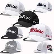 ☽☜☎ หมวกกอล์ฟ Titleist ของแท้ หมวกกีฬาตาข่ายระบายอากาศใหม่ หมวกกอล์ฟผู้ชาย