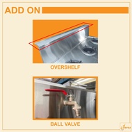 ACCESSORIES- S/S 2 BURNER KWALI RANGE (BERES) SHELF ONLY (BR-DM2T-S)
