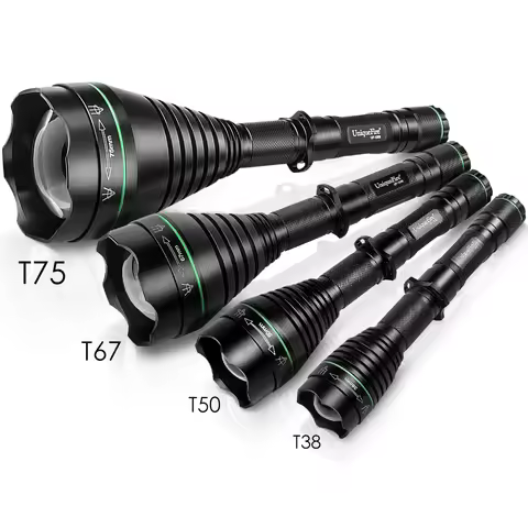 UniqueFire 1508 T38 T50 T67 T75 IR 850NM 5W LED Hunting Flashlight 3 Mode Zoom Night Vision Torch + 