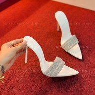 Women's luxury 5-piece white stone high heel sandals 9cm 11cm (5DT)