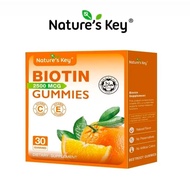 Nature's Key Biotin Gummies 2500mcg  Vitamin C, E  B5 Blend for Hair, Skin  Nails 30s
