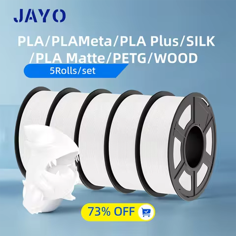 JAYO 3D Filament PLA/PLA META/PETG/SILK PLA+/Wood/PLA Marblel/ APLA 1.75mm 5Roll 1.1KG/0.5KG 3D Prin