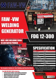 Generator Mesin Las 300 Ampere 10000 Watt Diesel Portable FDW12-300