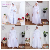 Gamis Anak Polos Putih Toyobo/Brukat by Cutetrik