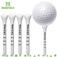 HUAYUEJI 100pcs White Striped Golf Tee, Digital Scale 69/83mm Golf Wood Tees, Durable Wooden Golf Te